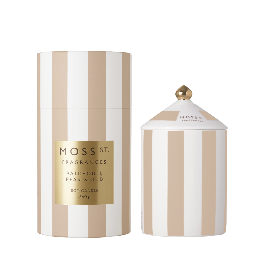Patchouli, Pear &amp; Oud Ceramic Candle 360g
