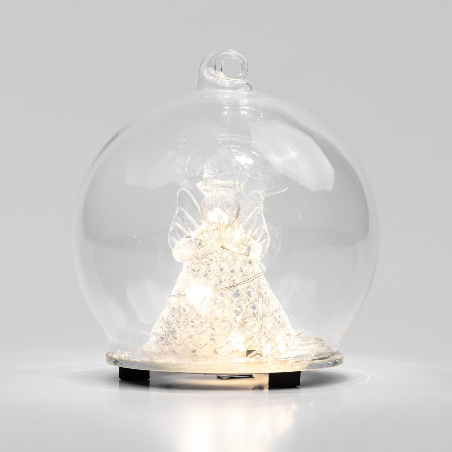 Glass Angel 10cm Twinkle Globe