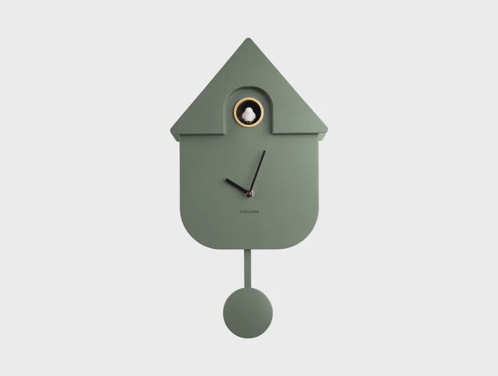 Modern Cuckoo Clock - Jungle Green