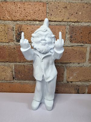 Gnome Double Finger - White 30cm