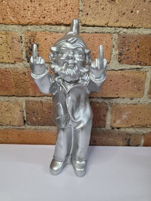 Gnome Double Finger - Silver 30cm
