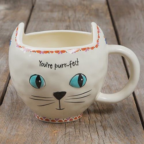Mug Cat Purrfect Cream