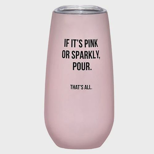 Champagne 170ML Tumbler-Pink Or Sparkly