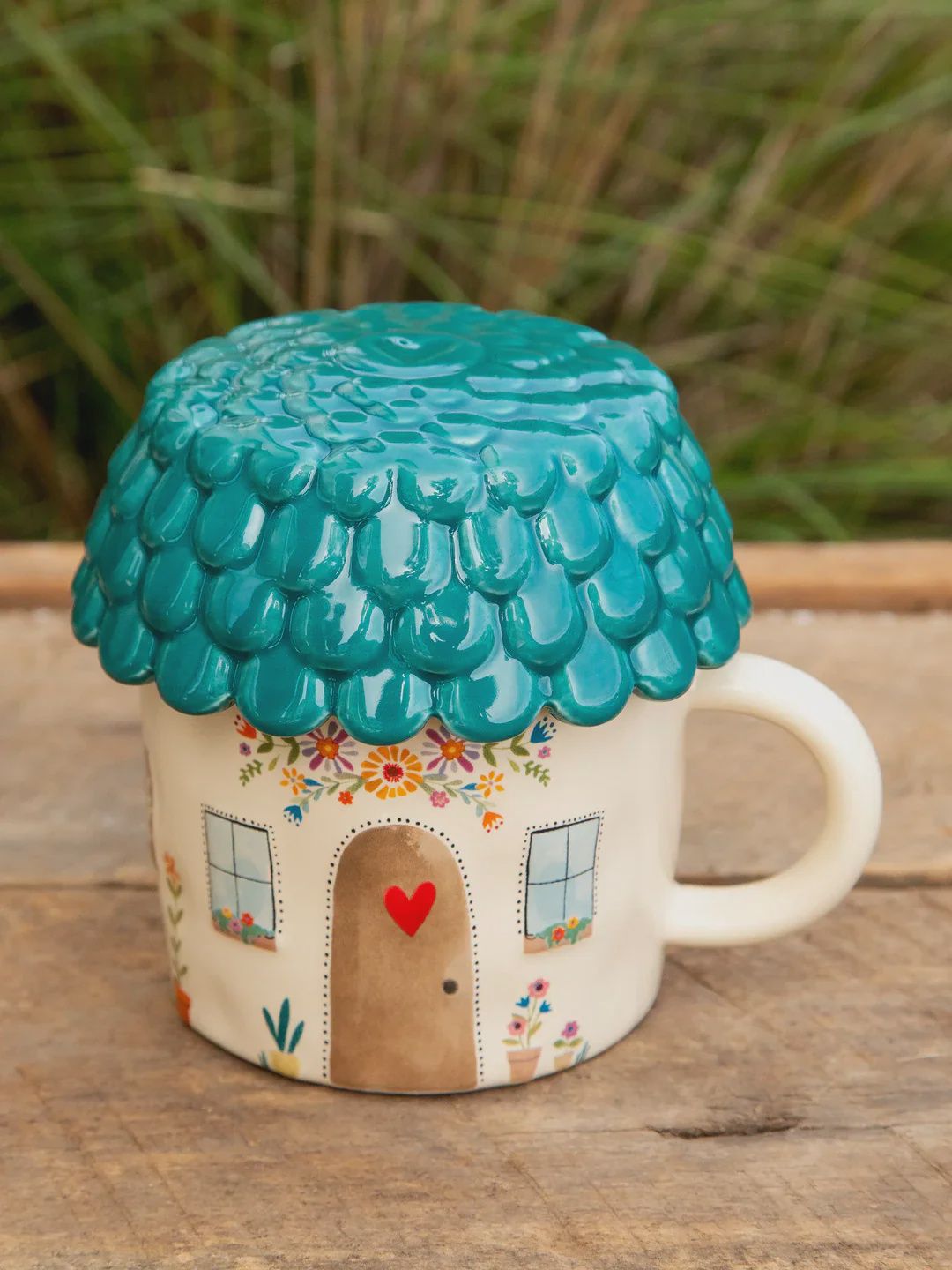 Lidded Mug - Cup Of Cozy Cottage