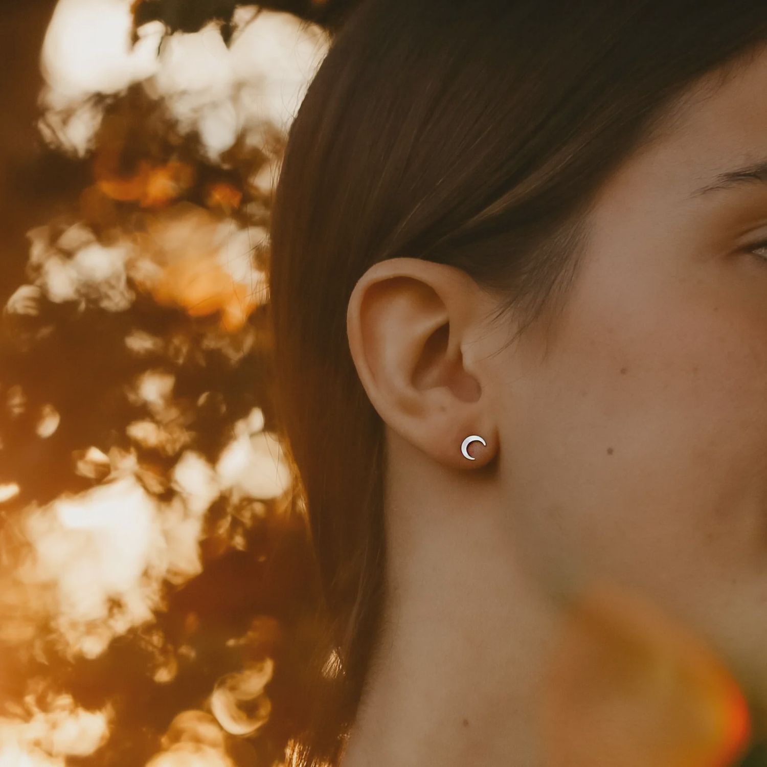 Star and Crescent Studs - Gold