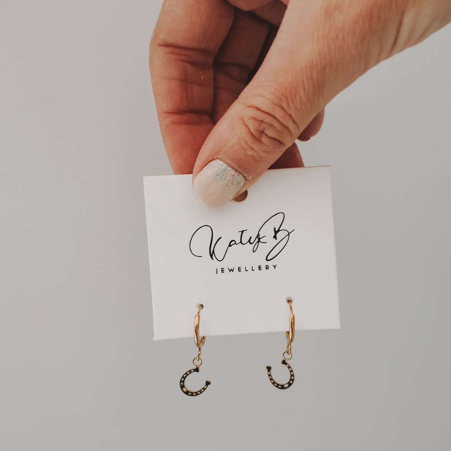 Horse Shoe Hoops - Gold