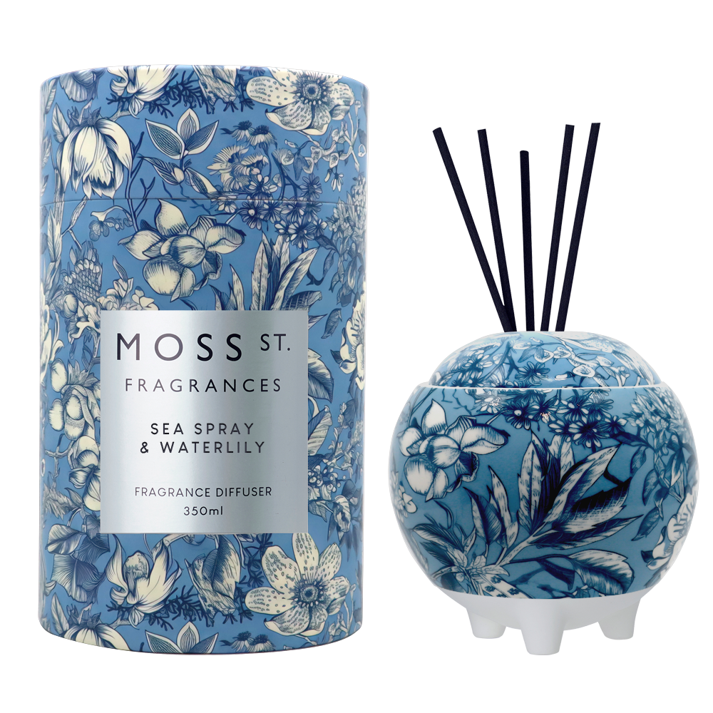 Sea Spray &amp; Waterlily Ceramic Diffuser 350ml