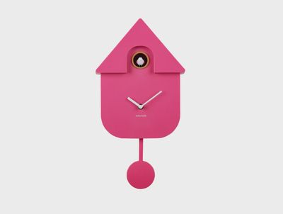 Modern Cuckoo Clock - Bright Pink
