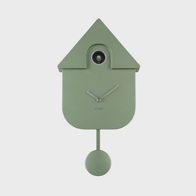 Modern Cuckoo Clock - Metallic Jungle Green