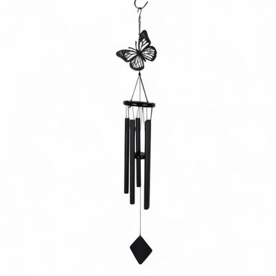 Butterfly Wind Chime 40" Black