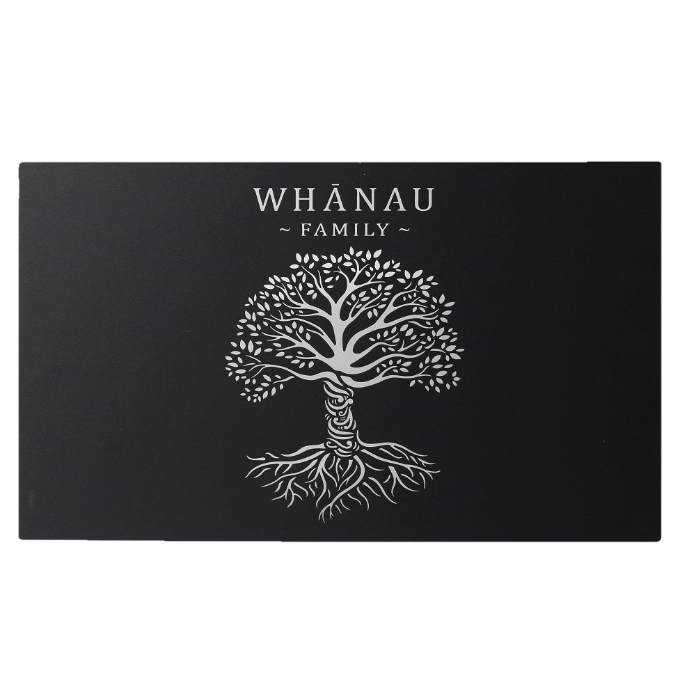 Whānau Metal Wall Art Black