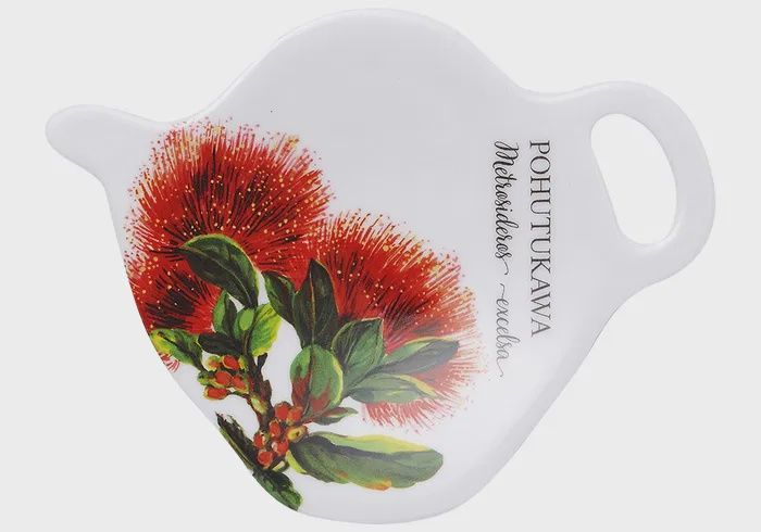 Flowers of NZ Pohutukawa Tea Bag Holder