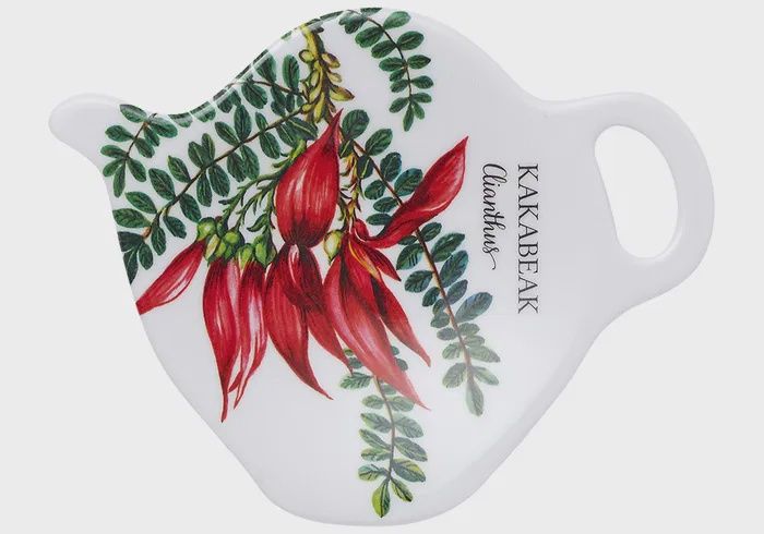 Flowers of NZ Kakabeak Tea Bag Holder