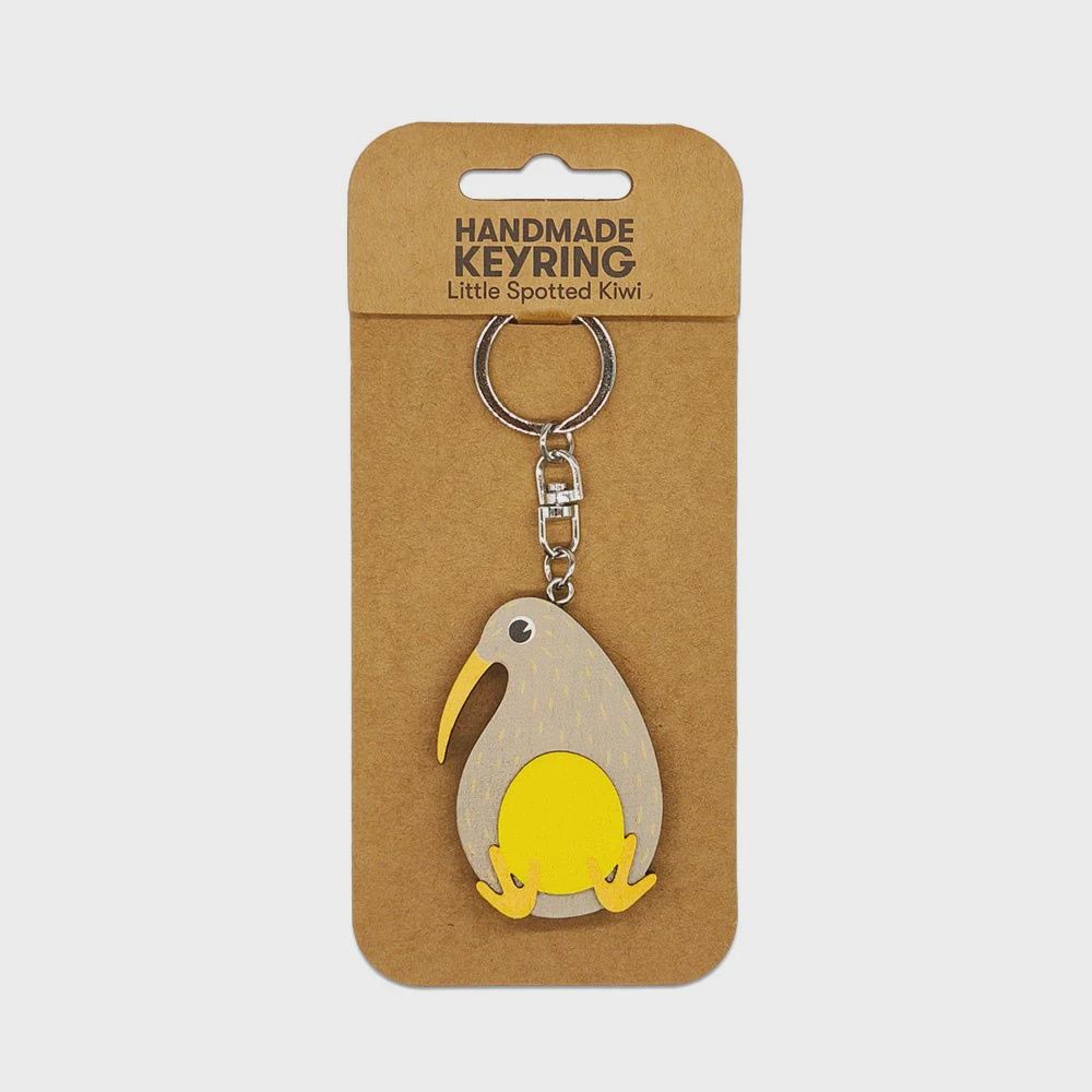 Little Spotted Kiwi Wooden Keyring