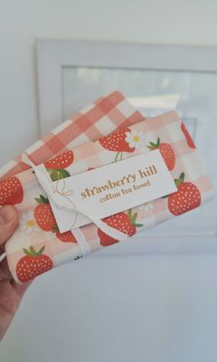 Strawberry Picnic Tea Towel