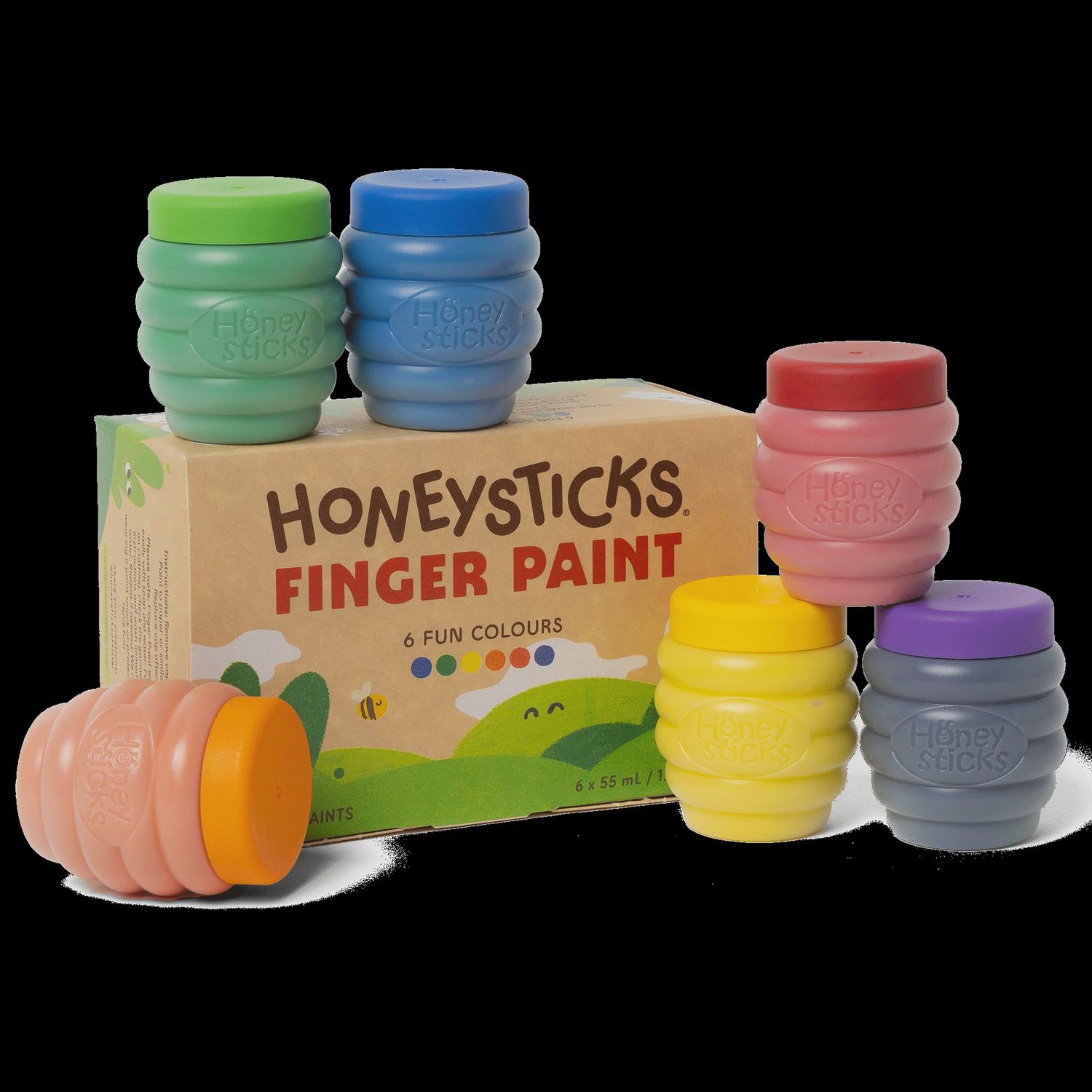 Honeysticks Finger Paints 6pk 55ml