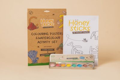 Jumbo Posters and Watercolour Paints Activity Set