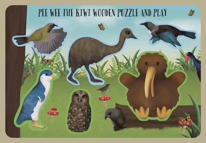 Pee Wee The Kiwi Wooden Puzzle &amp; Play