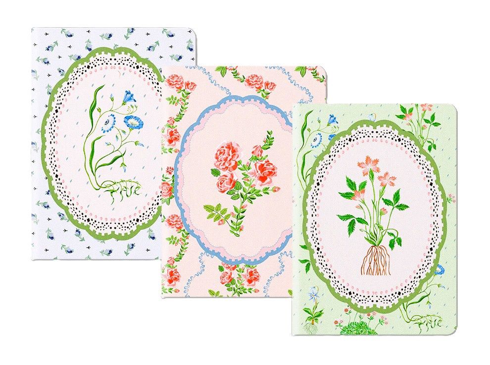 Medium Notebook Set-Floral Vignette