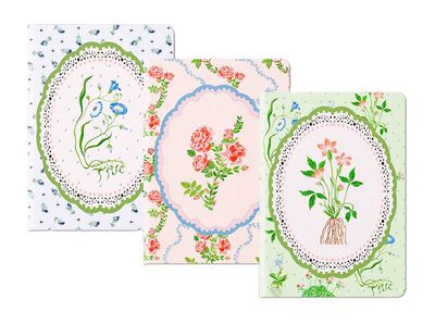 Medium Notebook Set-Floral Vignette