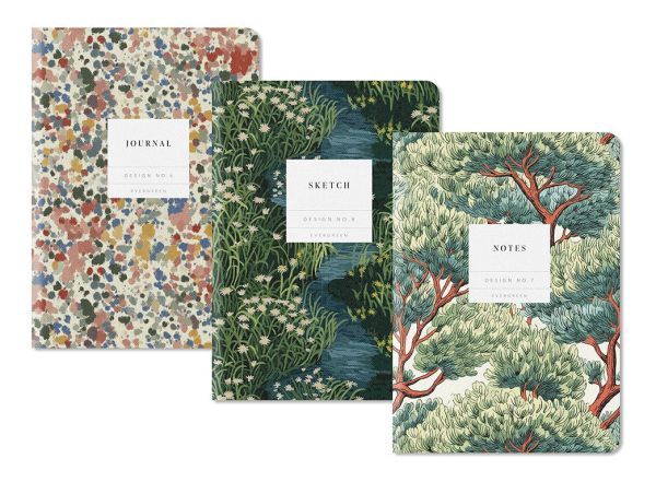 Kaleido Medium Notebook Set-Evergreen