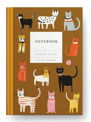 Kaleido A5 Premium Hard Cover Notebook-Feline Friends