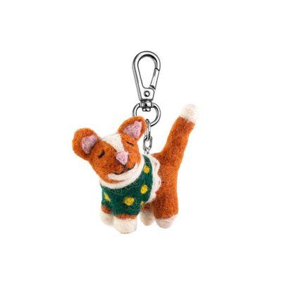 Key Chain-Felt Cat Ginger