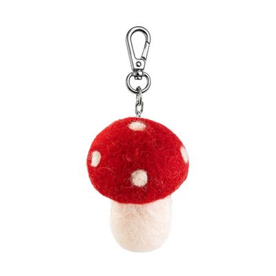 Key Chain-Felt Mushroom