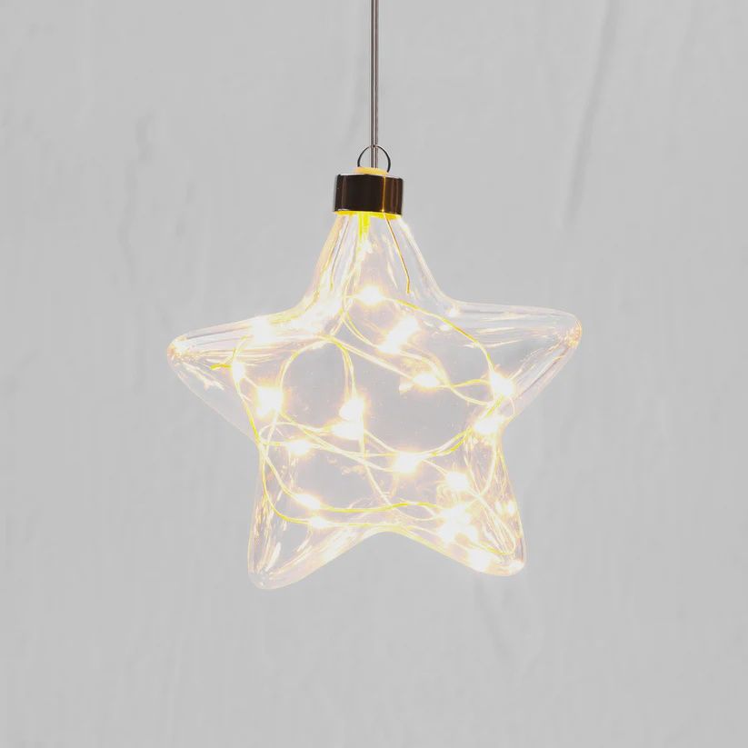 Clear Star Hanging Glass Light