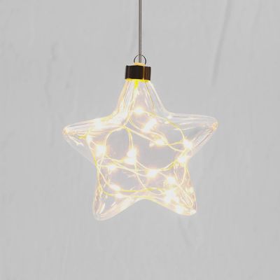 Clear Star Hanging Glass Light