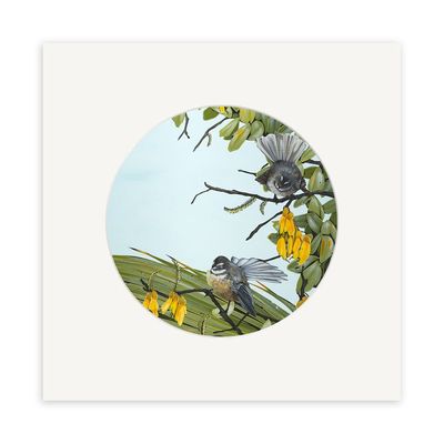 Kirsty Nixon - Fantails 2 Small Art Print