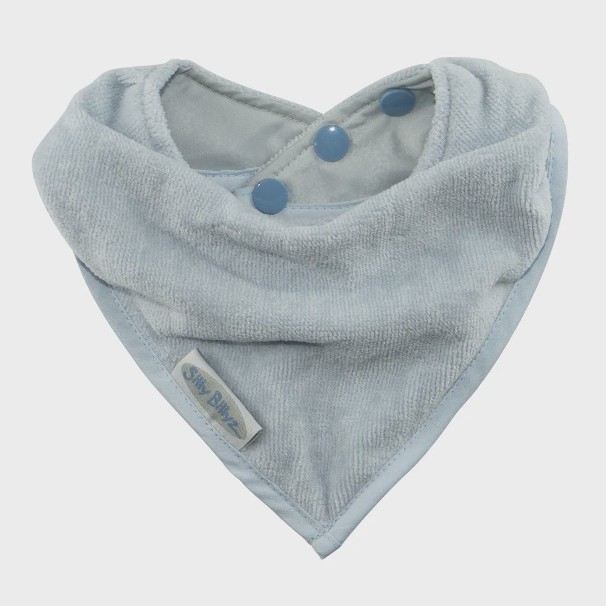 SILLY BILLYZ TOWEL BANDANA BIB DUSTY BLUE