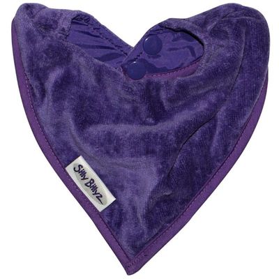 SILLY BILLYZ TOWEL BANDANA BIB PURPLE