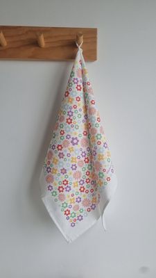 Rainbow Meadow Tea Towel