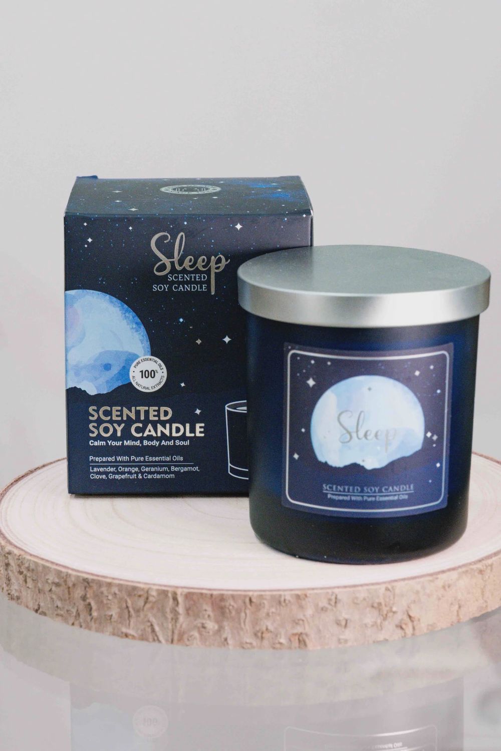 200 g. Aromatheraphy Sleep Scented Candle with Metal Lid