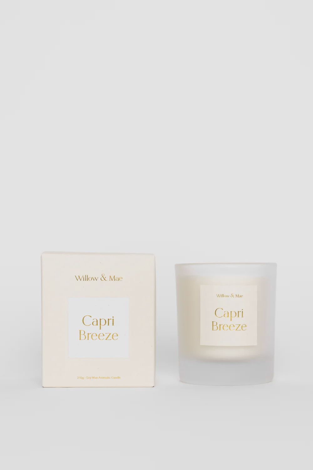 Willow &amp; Mae ›  Capri Breeze Ivory 210g Soy Candle