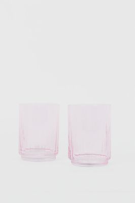 Willow &amp; Mae ›  Pale Pink Ribbed Set 2 Tumblers