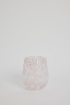 Willow &amp; Mae ›  Stemless Pink White Splatter Wine Glass
