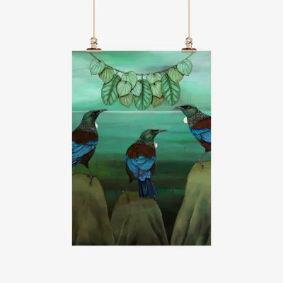 Tea Towel - Tui &amp; The Kawakawa Necklace