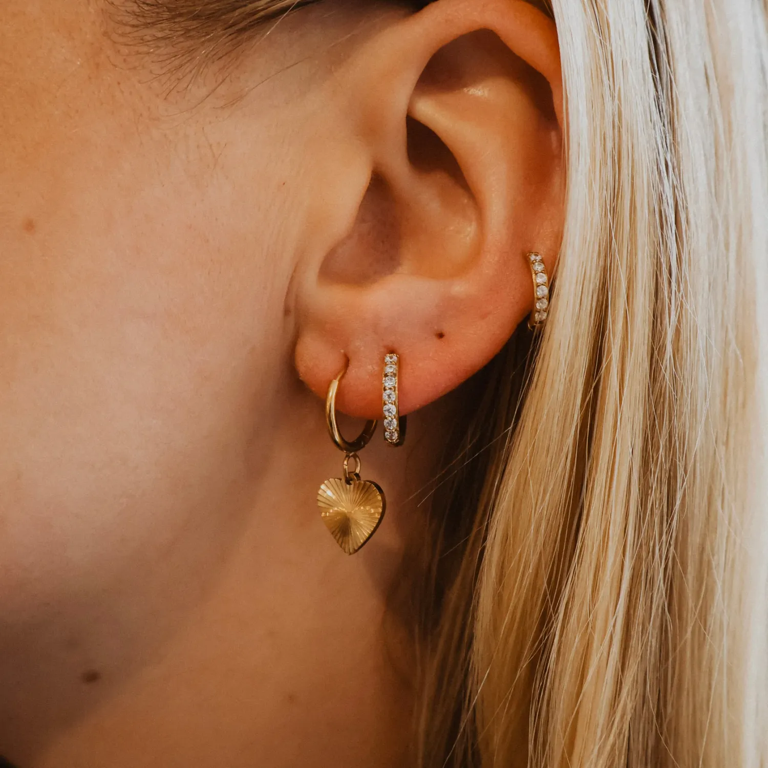 Textured Heat Hoop Gold
