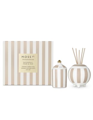 MOSS ST. Ceramic Gift Set - Patchouli, Pear &amp; Oud