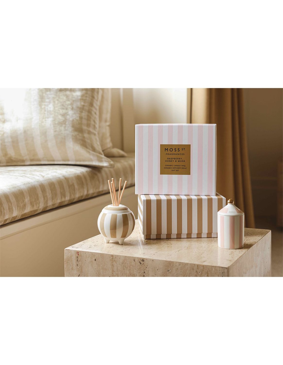 MOSS ST. Ceramic Gift Set - Raspberry, Honey &amp; Musk