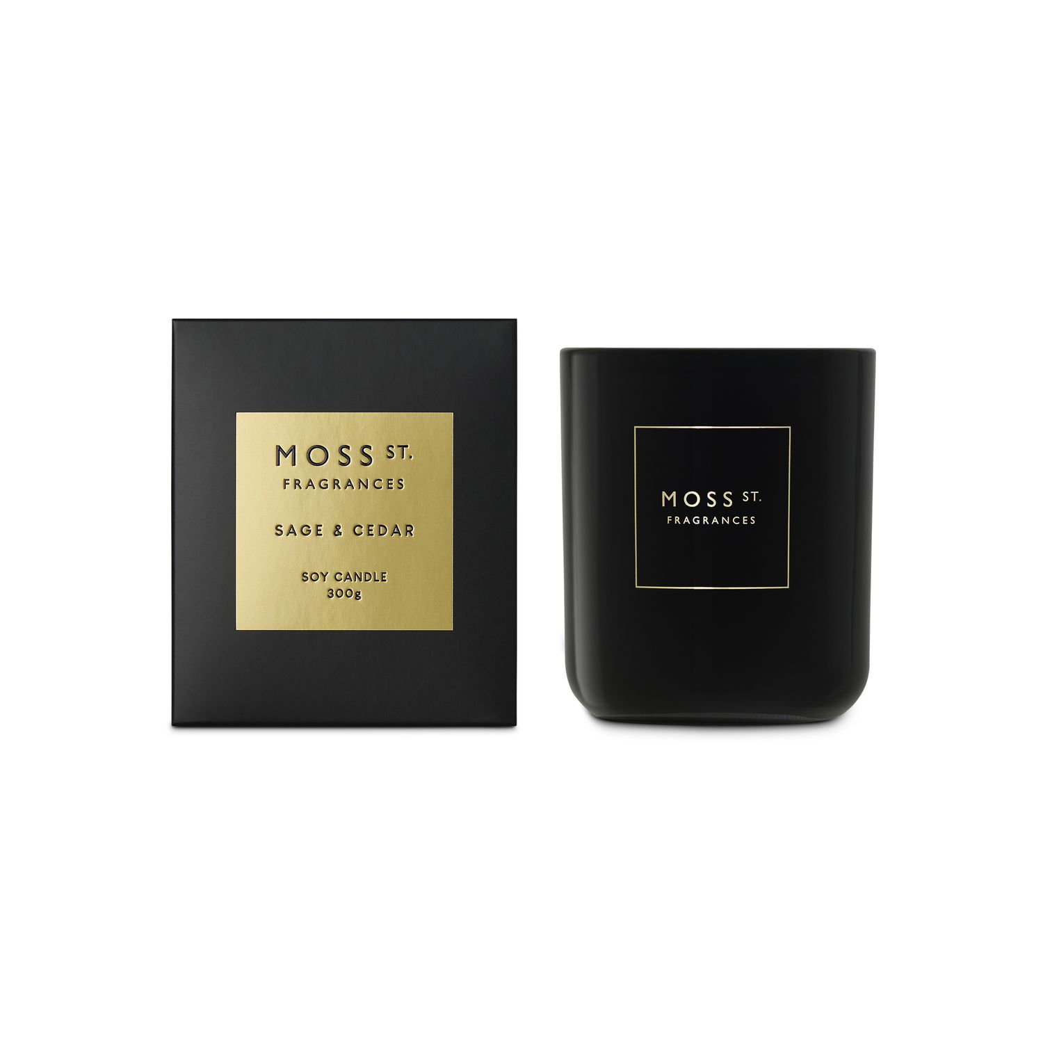 Moss St. Fragrances  Sage &amp; Cedar Soy Candle 300g