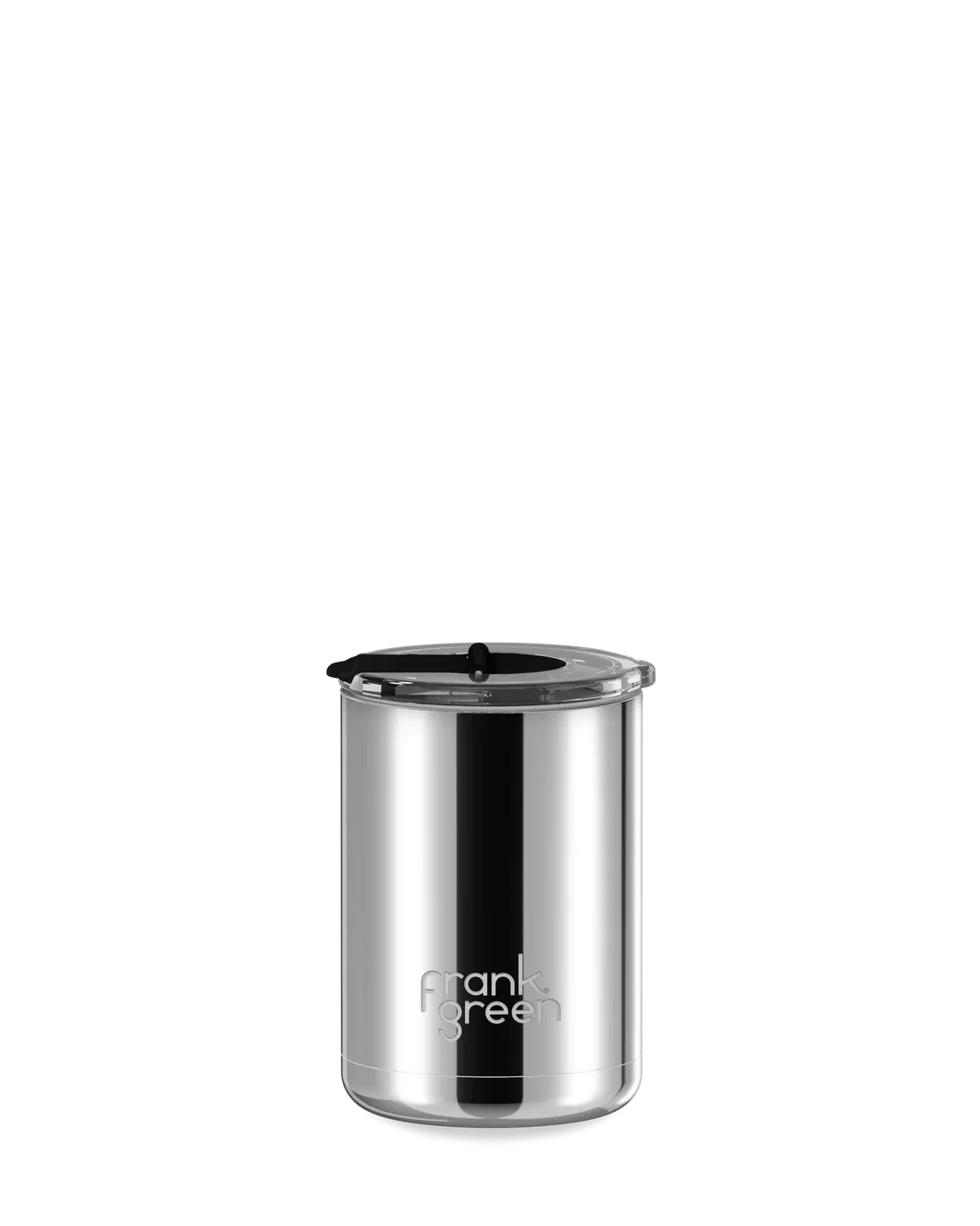 355ml Chrome Cup with Screw-in Hinge Lid - Chrome/Midnight