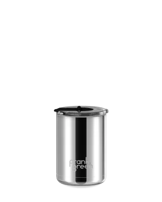 355ml Chrome Cup with Screw-in Hinge Lid - Chrome/Midnight
