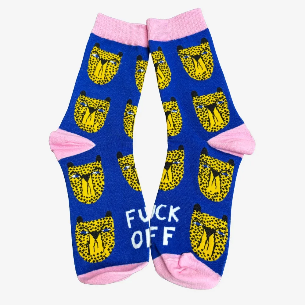 Socks - Cheetah - F*ck Off