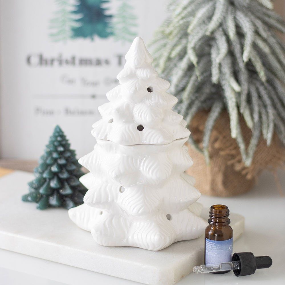 White Fir Tree Ceramic Oil Burner