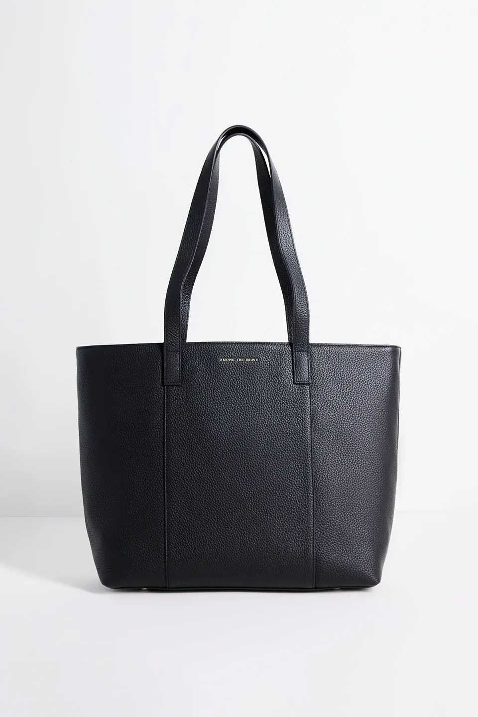 Milan Black Leather Tote Bag