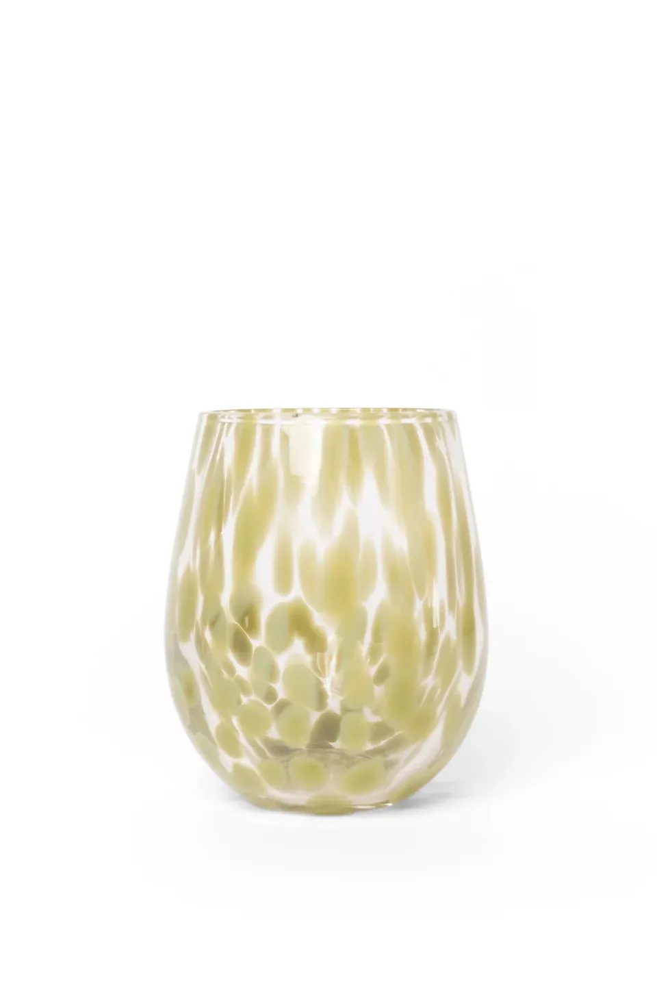 Willow &amp; Mae ›  Stemless Olive Splatter Wine Glass