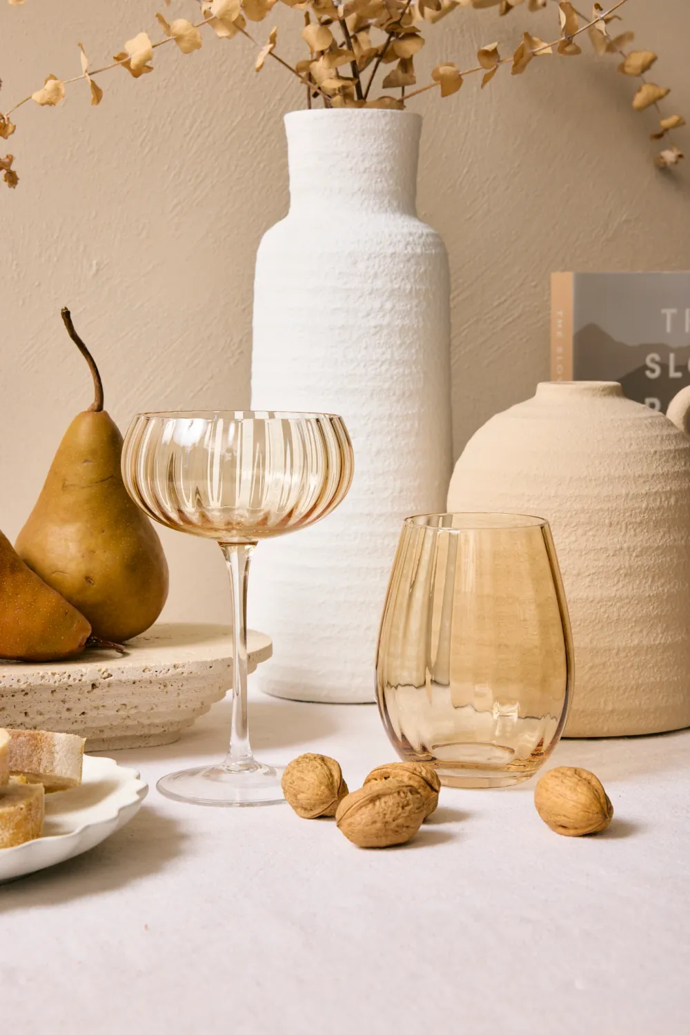 Willow &amp; Mae ›  Ripple Light Amber Cocktail Glass